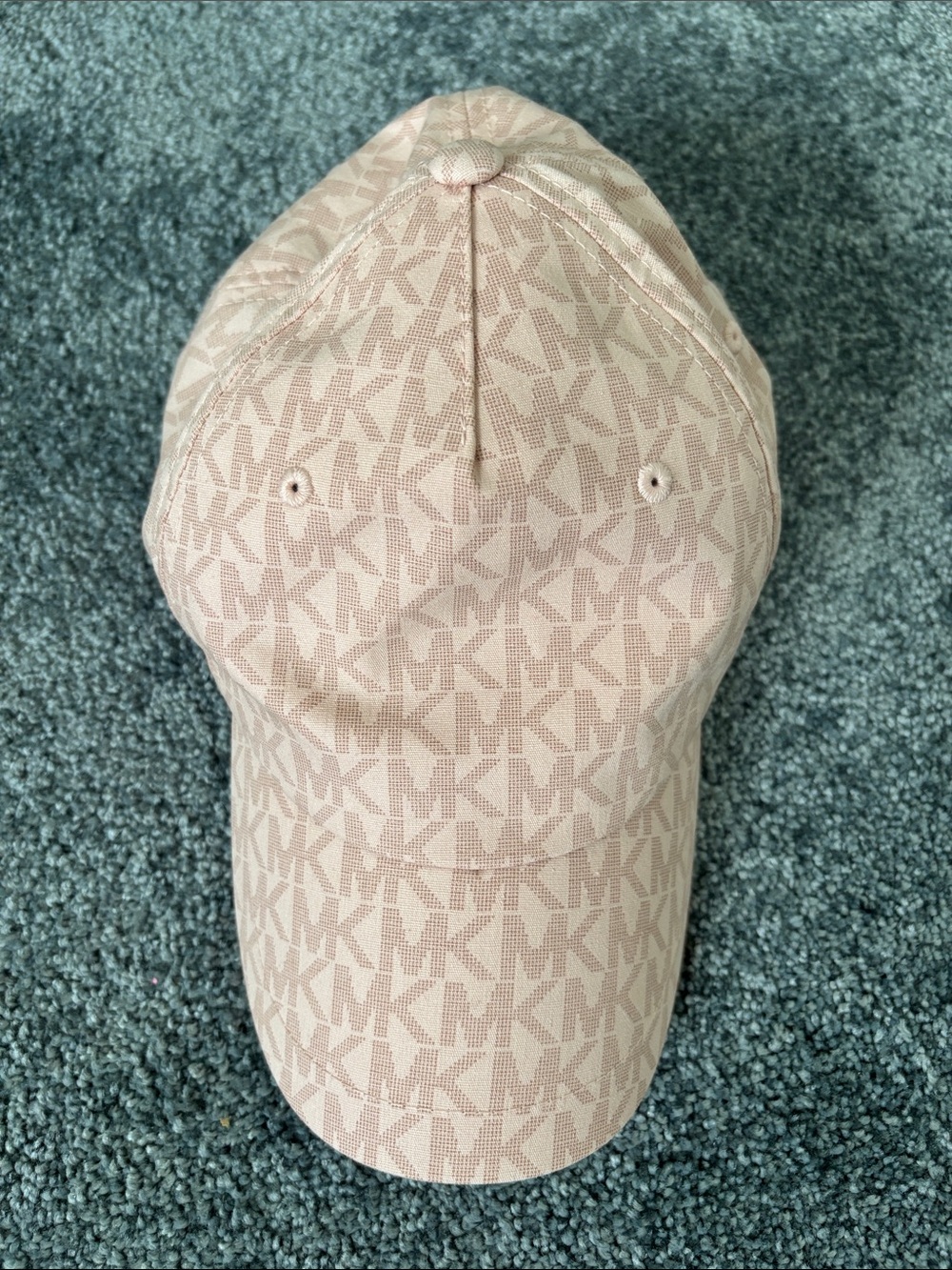 Michael Kors Pale Pink MK Monogram Baseball Cap
